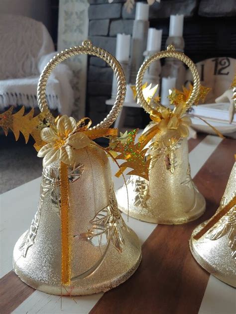 24 christmas house metallic plastic bell decorations at dollar tree|Dollar Tree Christmas Bells DIY – Word & Home.